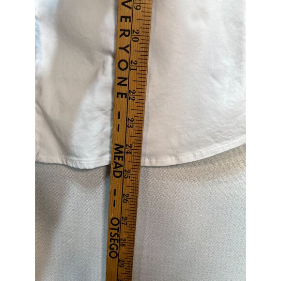 Lands' End Women's Shirt Blouse Summer Size 10 White Lightweight Beach - Picture 8 of 11